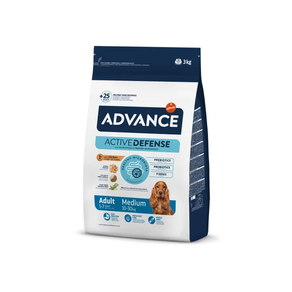 Advance Dog Medium Adult Orta Irk Yetişkin Köpek Maması 3 Kg