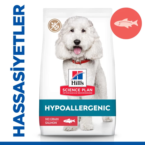 Hill's SCIENCE PLAN Hypoallergenic Yetişkin Orta Irk Somonlu Köpek Maması 2,5kg