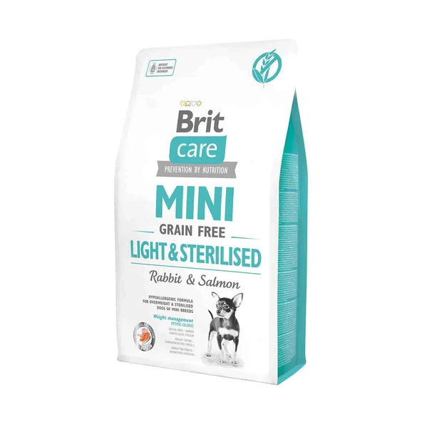 Brit Care Mini Light&Sterilised Kilolu Kısırlaştırılmış Köpekler İçin Tahılsız Hipoalerjenik Köpek Maması 2 Kg