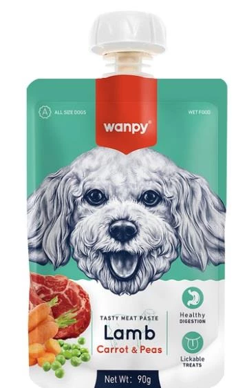 Wanpy Taze Kuzulu Ve Havuçlu  Köpek Et Ezmesi 90 gr