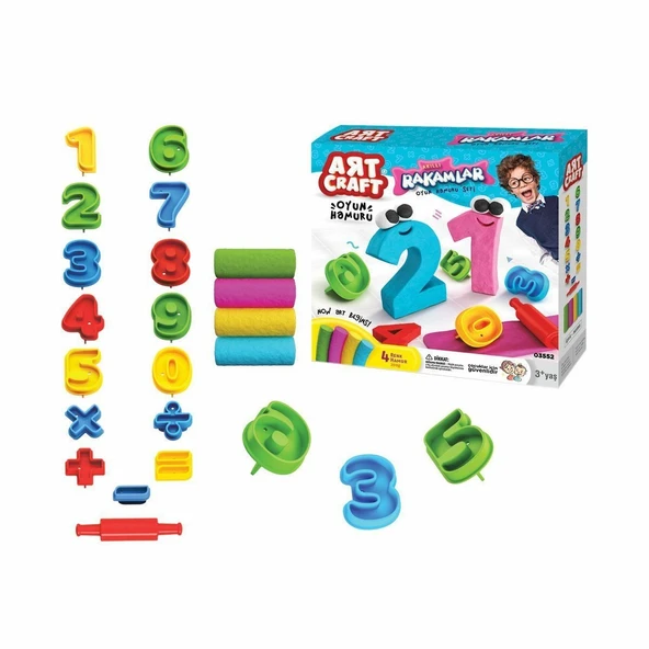 03552 3D Rakamlar Hamur Set 200 gr  -Dede - 3