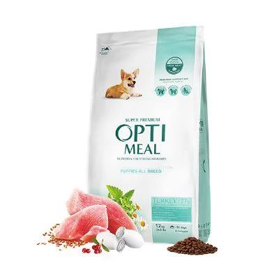 Optimeal Süper Premium Hindili Tüm Irklar İçin Yavru Köpek Maması 12 Kg