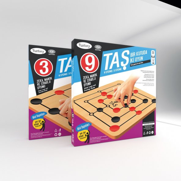 Redka 9 Taş - 3 Taş (Dokuz Taş - Üç Taş) Oyunu - Original Ürün