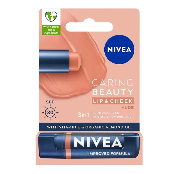 Nıvea Carıng Beauty Lıp Cheek 4.8 Gr Nude