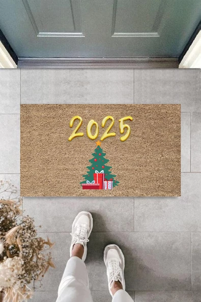 Kapı Önü Paspası Yeni Yıl 2025 Özel Tasarım Model 76