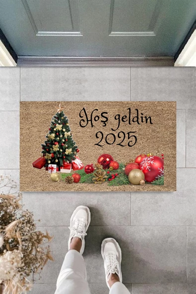 Kapı Önü Paspası Yeni Yıl 2025 Özel Tasarım Model 97