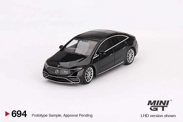 Mini GT 694 Mercedes-Benz EQS 580 4MATIC Black Model Araba - 2