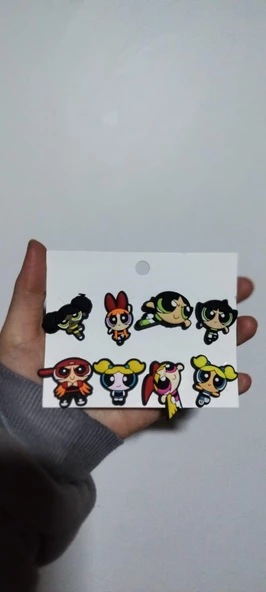 Powerpuff Girls Terlik Süsü 8 Lİ S et Aksesuar Şık