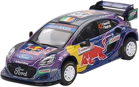 Mini GT 627 Ford Puma Rally #42 M-Sport Ford WRT 2022 Rally Italia Sardegna 2nd Place LHD Model Araba