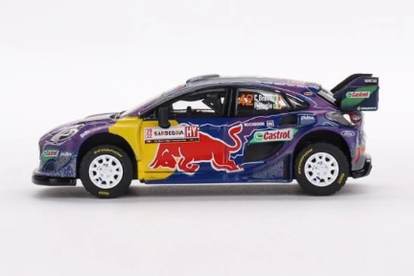 Mini GT 627 Ford Puma Rally #42 M-Sport Ford WRT 2022 Rally Italia Sardegna 2nd Place LHD Model Araba - 2