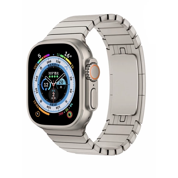 Apple Watch Ultra 49mm Kordon SAAT DEĞİLDİR. KRD-35 Metal Strap Kayış Lyon Tech