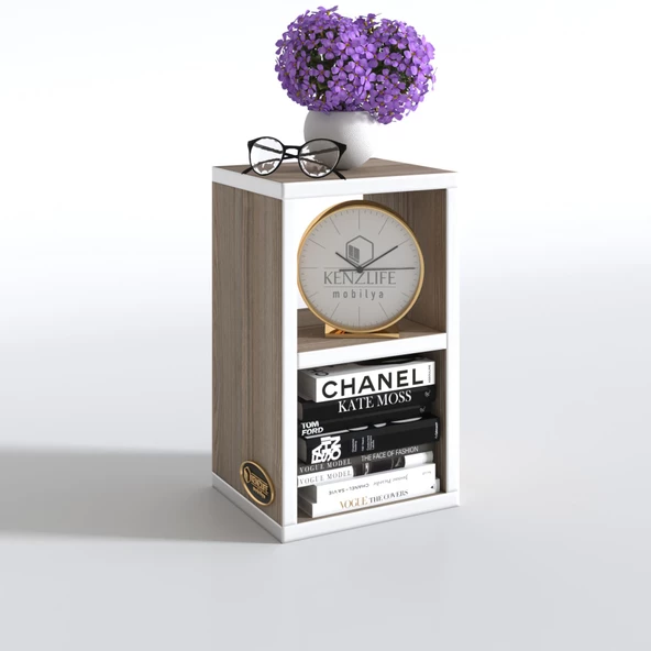 Kenzlife komodin likka crd 50*40*40 duvara asılabilen komidin kitaplık - Resim 2