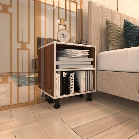 Kenzlife komodin matti cvz 48x40x40 ayarlı ayaklı komidin kitaplık ürün görseli