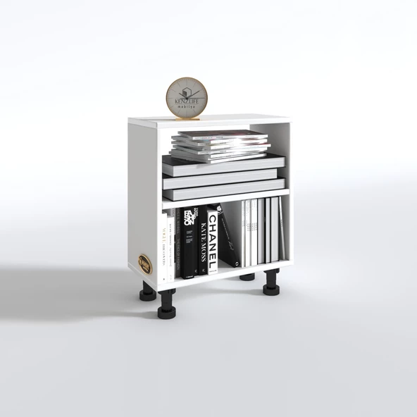 Kenzlife komodin matti byz 48x40x40 ayarlı ayaklı komidin kitaplık - Resim 2