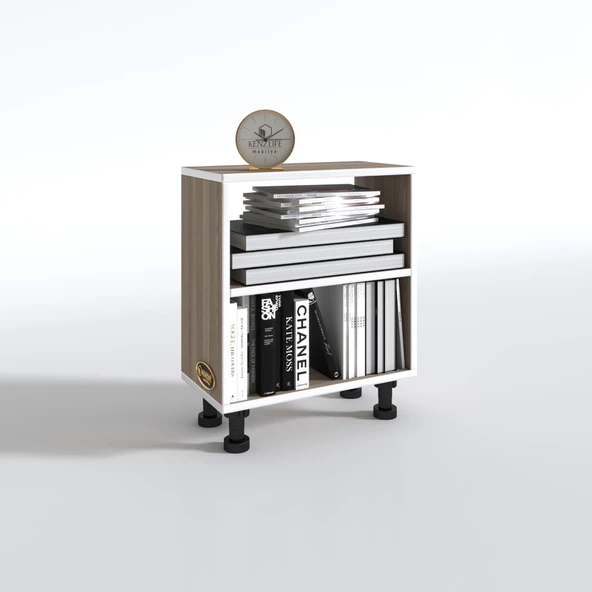 Kenzlife komodin matti crd 48x40x40 ayarlı ayaklı komidin kitaplık - Resim 2