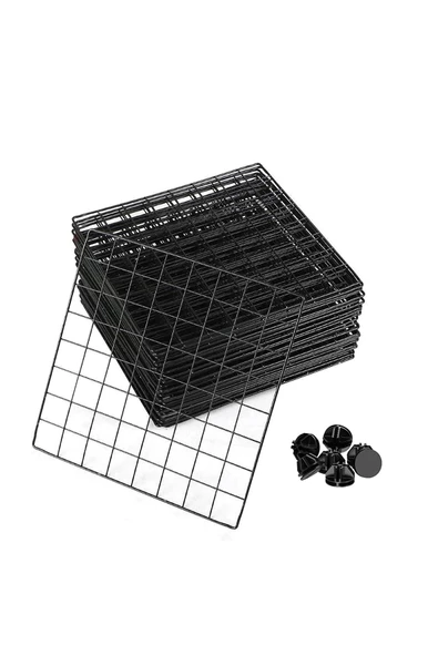 25'li Tel Küp Çok Amaçlı Organizer Raf Siyah 33cm - 7