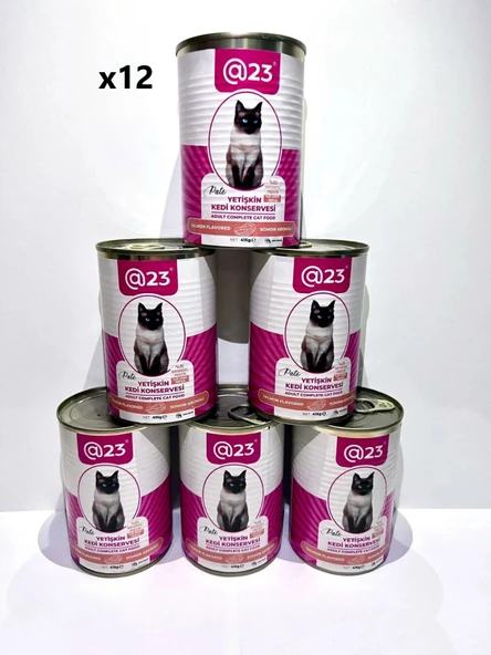 @23 Yetişkin Kedi Konservesi Somon Aromalı 415 g x 12 adet