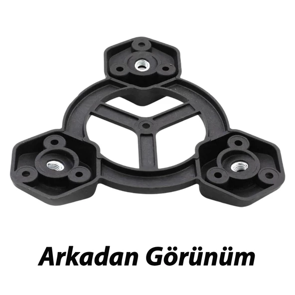 Açılı Üçlü Sehpa Bağlantı Aparatı Zigon Puf Tabure Mobilya Masa Ayağı Ayak Takma Tabanı - 5