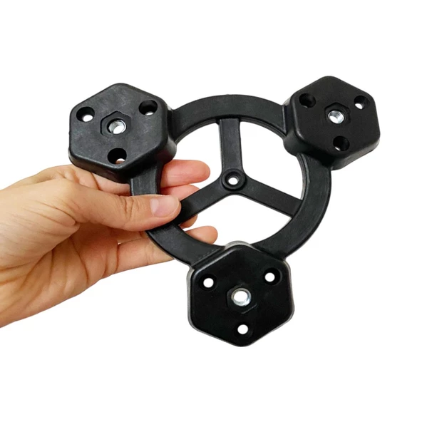 Açılı Üçlü Sehpa Bağlantı Aparatı Zigon Puf Tabure Mobilya Masa Ayağı Ayak Takma Tabanı - 7