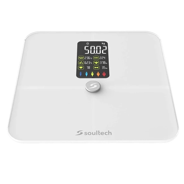 Soultech AT001S WellDone Bluetooth Smart Body Fat Beyaz Baskül - Resim 2
