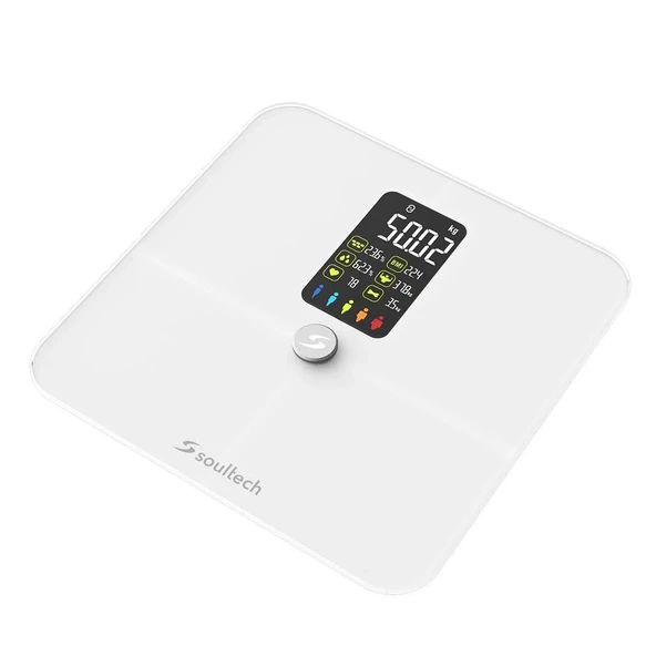 Soultech AT001S WellDone Bluetooth Smart Body Fat Beyaz Baskül - Resim 3