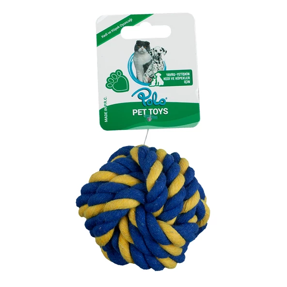 Netx İpli Oyuncak Top Mavi Sari 7,5Cm