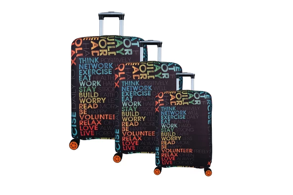 Bagacar Relax 3lü Set Valiz Kılıfı, 3 lü Valiz Kemeri, 3lü Valiz Etiketi - 2