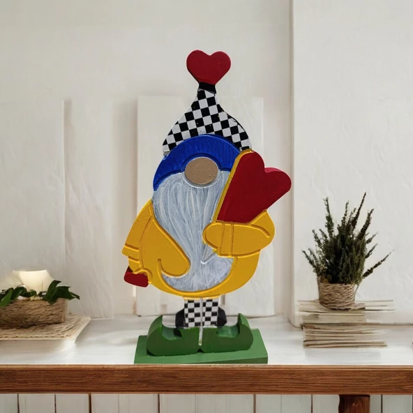 Noel Baba Gnome Ahşap Dekor - Yılbaşı, Noel, Özel Etkinlik