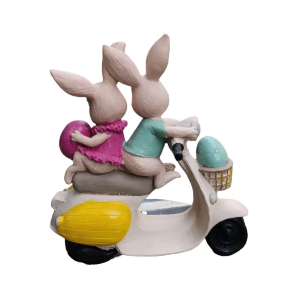 Motorlu - Motorsikletli Tavşanlar, Dekoratif Obje - 3