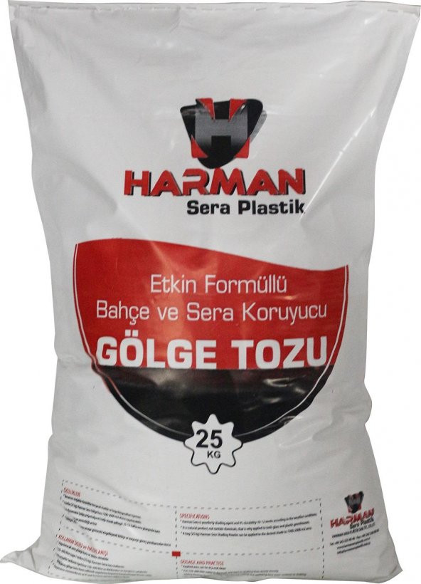 SERA GÖLGE TOZU DOĞAL GÖLGELEME TOZU 25 KG KİMYASAL VE BOYA YOKTUR