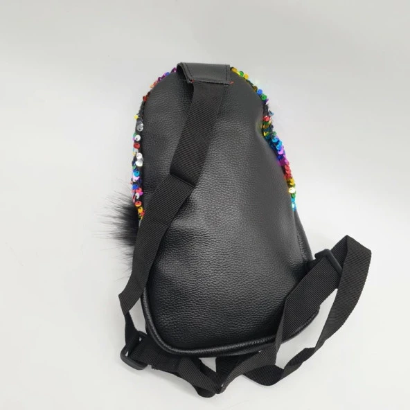 Pullu Çocuk Gögüs Çantası Gökkuşağı Rengi - 10