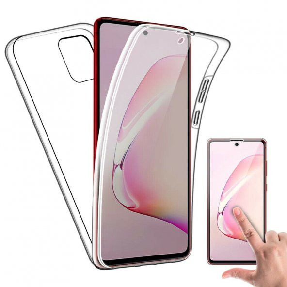 Samsung Galaxy A02s 360 Derece Şeffaf Silikon Kılıf Komple Koruma - 3