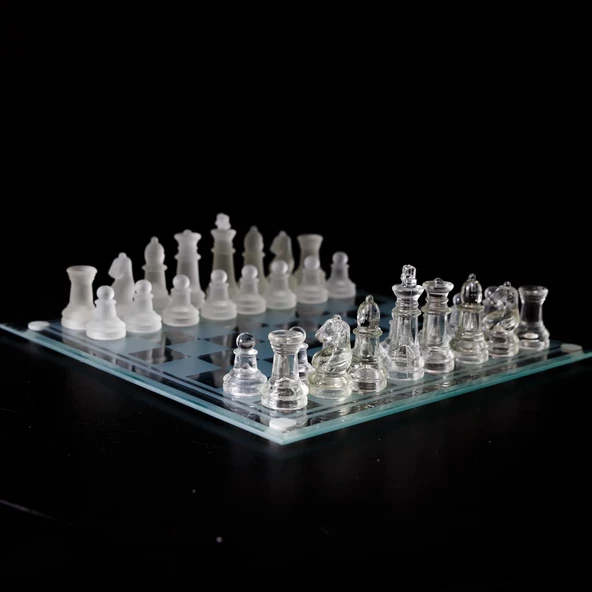Glass Chess Cam Satranç Takımı (20 Cm X 20 Cm) - 5