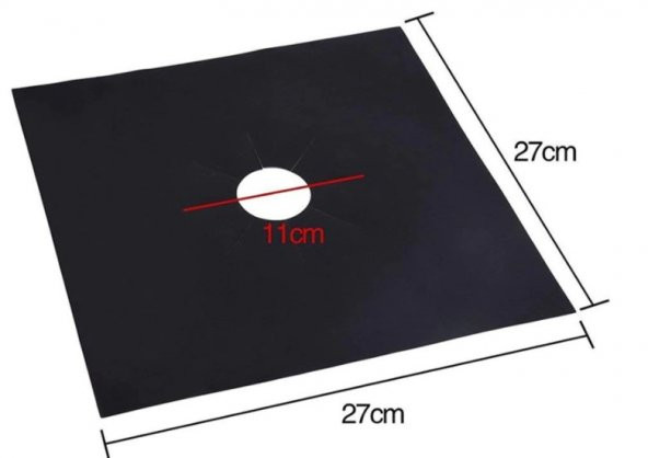 Ocak Koruyucu Folyo Yanmaz Yapışmaz 4lü SiYAH set - 3