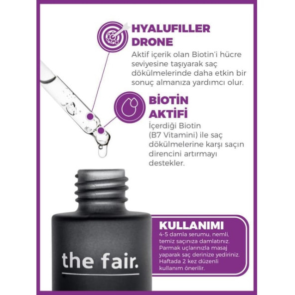 the fair. Drone-Targeted Biotin Dökülme Önleyici Saç Serumu  1 Hyalufiller Drone +Biotin 50ml - 2