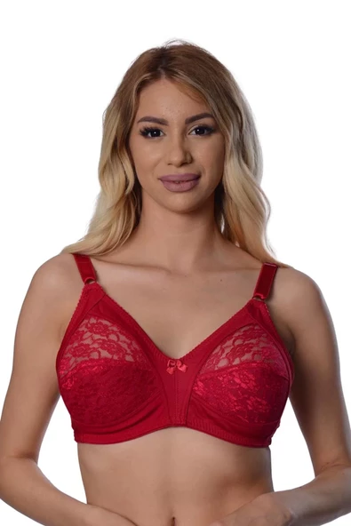 Bordo Dantelli Toparlayıcı Sütyen - 503 - 5
