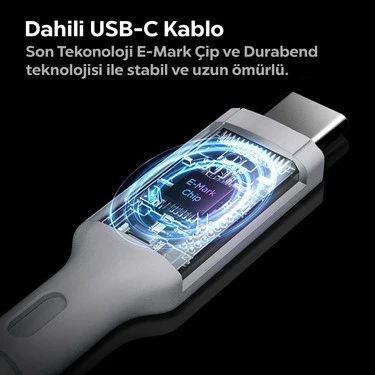 Spigen 45W USB-C Hızlı Şarj Aleti + Örgü Şarj Kablo Samsung PPS 2.0 / Isı Düşürücü GaN Destekli Akım Korumalı Güç Adaptörü Super - 4