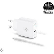 Spigen 45W USB-C Hızlı Şarj Aleti + Örgü Şarj Kablo Samsung PPS 2.0 / Isı Düşürücü GaN Destekli Akım Korumalı Güç Adaptörü Super - 2