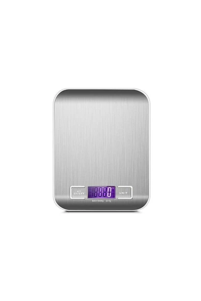 QNİAY Dijital Gıda Ölçeği Paslanmaz Çelik (1gr- 5 Kg )hassas Ölçek Lcd Ekran Diyet Ölçü Mutfak Terazisi - 4