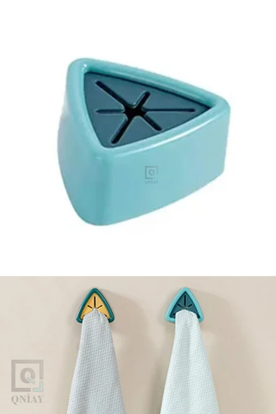 QNİAY Pratik Çok Amaçlı Tak Çek Güçlü Yapışkanlı 1 Adet Askılık Banyo Lif Askısı Mutfak Bez Havlu Askı - Resim 5