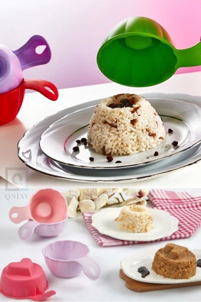 QNİAY Pratik 2'li Pilav Ve Helva Şekillendirici Kalıp Seti - 2