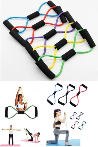 QNİAY Pilates Direnç Lastiği Jimnastik Lastiği Egzersiz Yoga Plates - Resim 3