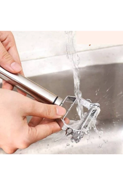 QNİAY Profesyonel Julyen Kesici Ve Rendeleme Sebze Meyve Soyucu Şekillendirici Turbo Jülyen - Resim 3