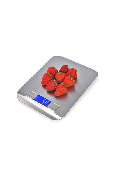 QNİAY Dijital Gıda Ölçeği Paslanmaz Çelik (1gr- 5 Kg )hassas Ölçek Lcd Ekran Diyet Ölçü Mutfak Terazisi - 3
