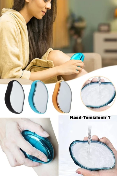 QNİAY Crystal Eraser Epilasyon Aleti Tüy Silgisi Tüy Alıcı Nano Kristal Epilatör Vücut Tüy Kıl Silici - 7