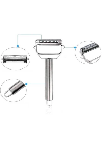 QNİAY Profesyonel Julyen Kesici Ve Rendeleme Sebze Meyve Soyucu Şekillendirici Turbo Jülyen - Resim 7