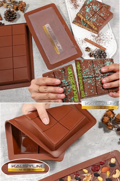 Kalsiyum Mood Dubai Çikolatası Kalıbı Silikon Çikolata Kalıbı Chef Sunum Kalıbı - Resim 2