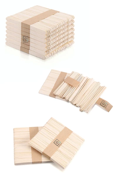 QNİAY 50 Adet Magnum Dondurma Çubuğu Ahşap Meybuz - Resim 3