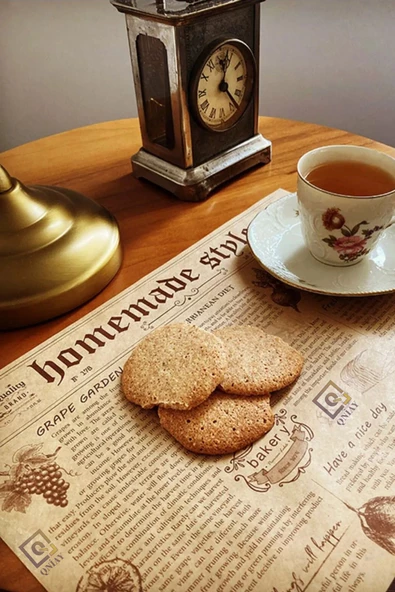 QNİAY Kamp -Piknik Sunum Desenli Yağlı Kağıt  50 Adet Sunum Kağıdı Asorti Karışık Desen - Resim 4