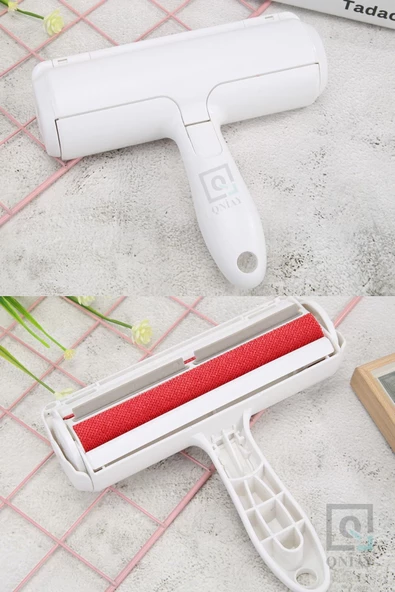 QNİAY Kedi Köpek Tüy Toplayıcı Hazneli 2 Yönlü Kazak Kıyafet Elbise Halı Yatak Kıl Toz Hav Tüy Toplayıcı - 2